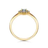 Pierścionek zaręczynowy złoty z diamentami